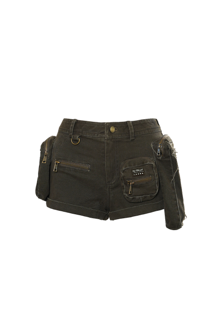 3D Pocket Washed Distressed Shorts - PSYLOS 1, 3D Pocket Washed Distressed Shorts, Shorts, NyDkyel, PSYLOS 1