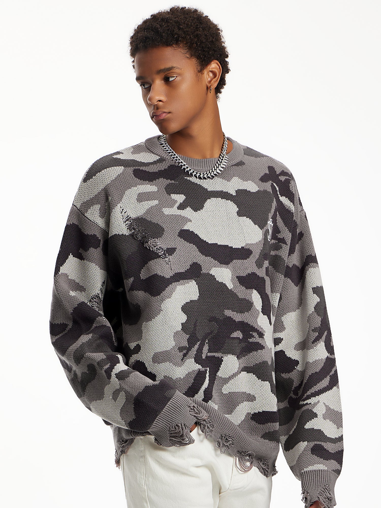 Camouflage Knitted Sweater - PSYLOS 1, Camouflage Knitted Sweater, Sweater, Small Town Kid, PSYLOS 1
