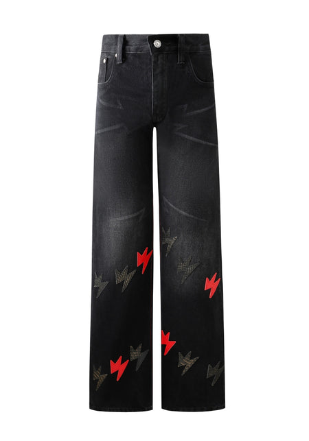 AMEXNOCAP丨Snake Year Lightning Washed Jeans - PSYLOS 1, AMEXNOCAP丨Snake Year Lightning Washed Jeans, Jeans, AMEXNOCAP, PSYLOS 1