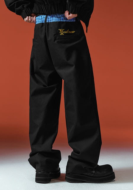 YADcrew丨Twin Waist Twisted Plaid Scimitar Pants - PSYLOS 1, YADcrew丨Twin Waist Twisted Plaid Scimitar Pants, Pants, YADcrew•JAPAN, PSYLOS 1