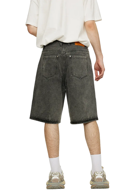Patchwork Cross Star Embroidered Denim Shorts - PSYLOS 1, Patchwork Cross Star Embroidered Denim Shorts, Shorts, iconslab, PSYLOS 1