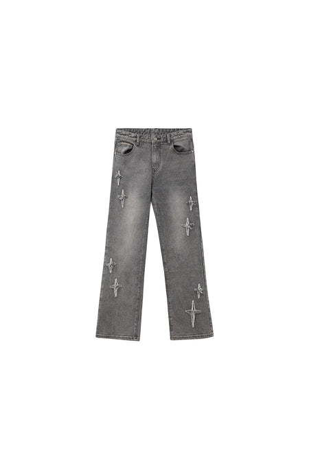 Cross Star Distressed Jeans - PSYLOS 1, Cross Star Distressed Jeans, Pants, iconslab, PSYLOS 1