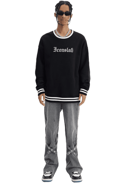 Straight High Street Lace Up Jeans - PSYLOS 1, Straight High Street Lace Up Jeans, Pants, iconslab, PSYLOS 1