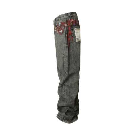 YADcrew | Easter Egg LOGO Detail 3D Printed Jeans - PSYLOS 1, YADcrew | Easter Egg LOGO Detail 3D Printed Jeans, Pants, YADcrew•JAPAN, PSYLOS 1