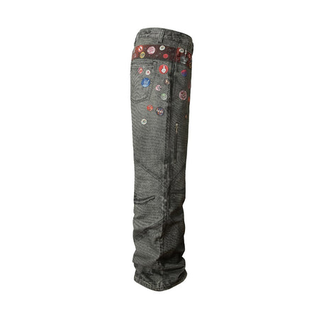 YADcrew | Easter Egg LOGO Detail 3D Printed Jeans - PSYLOS 1, YADcrew | Easter Egg LOGO Detail 3D Printed Jeans, Pants, YADcrew•JAPAN, PSYLOS 1