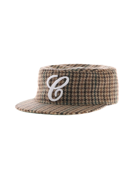 6CRAYON | Flat Brim Embroidered Baseball Cap-Brown - PSYLOS 1, 6CRAYON | Flat Brim Embroidered Baseball Cap-Brown, Hat, 6CRAYON•JAPAN, PSYLOS 1