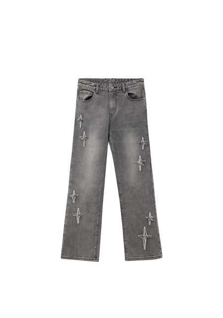 Cross Star Distressed Jeans - PSYLOS 1, Cross Star Distressed Jeans, Pants, iconslab, PSYLOS 1