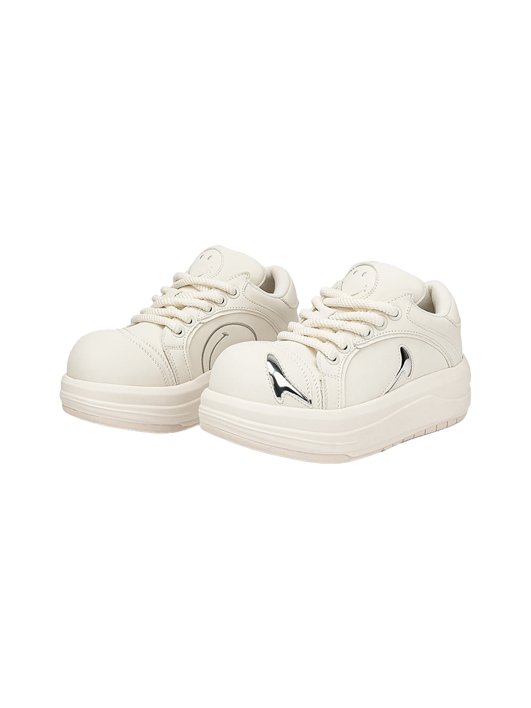 SMILEY | Beluga Series-White&Silver - PSYLOS 1, SMILEY | Beluga Series-White&Silver, Chunky Sneakers, SMILEY, PSYLOS 1