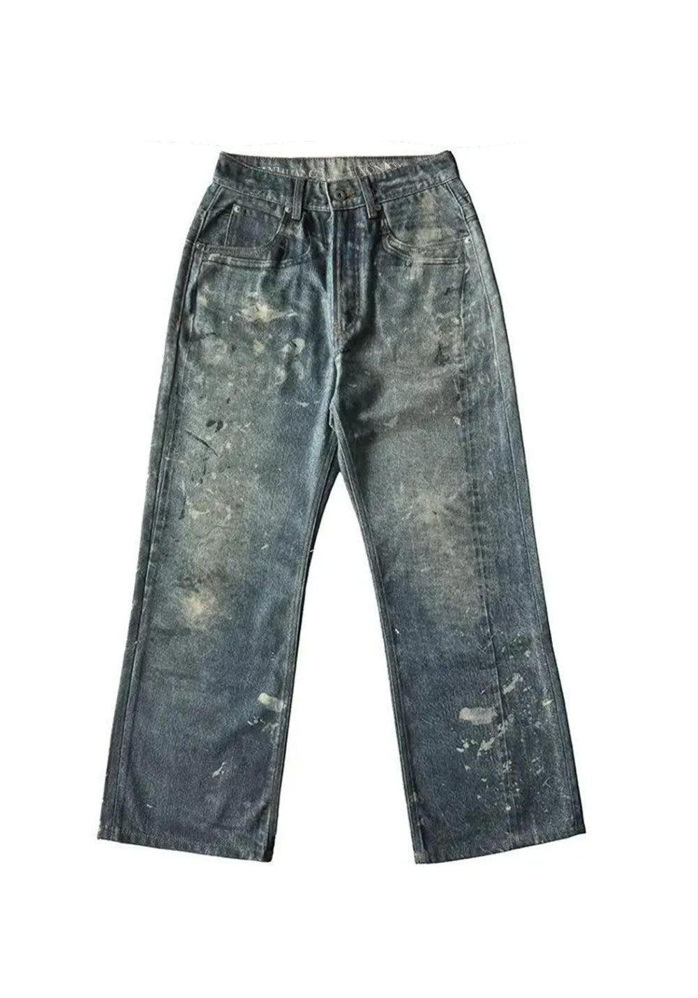 HAONANHUANG丨Ink-Stain Digital Wash Flare Jeans - PSYLOS 1, HAONANHUANG丨Ink-Stain Digital Wash Flare Jeans, Jeans, HAONANHUANG, PSYLOS 1
