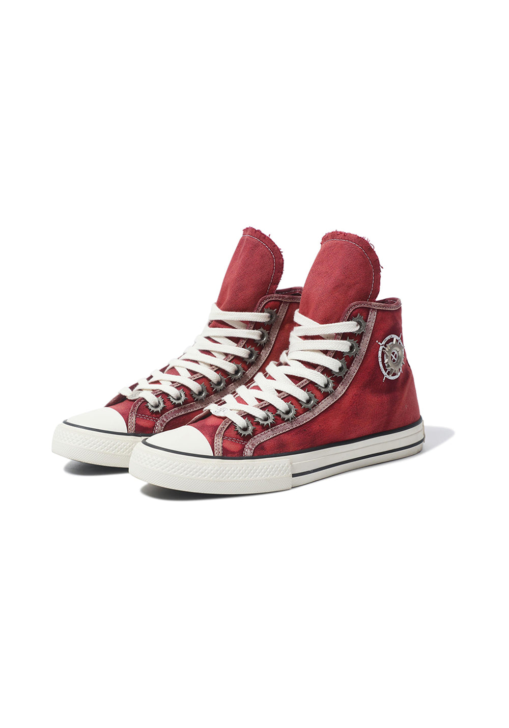 Roman Catcher | Distressed High Top Canvas Shoes-Red - PSYLOS 1, Roman Catcher | Distressed High Top Canvas Shoes-Red, Canvas Sneakers, Roman Catcher, PSYLOS 1