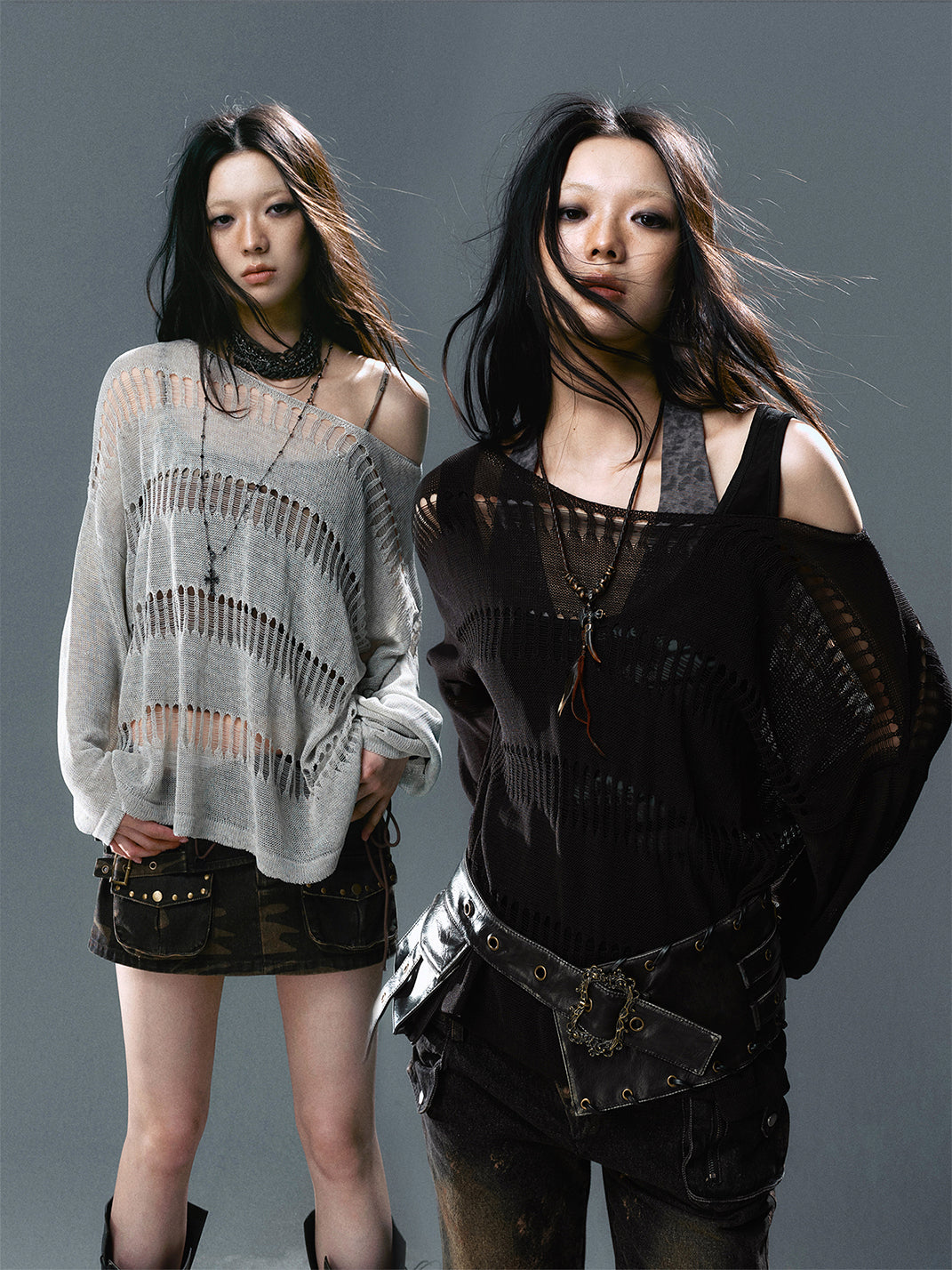 CestNous｜Women's Hollow Out Knit Long Sleeve Top - PSYLOS 1, CestNous｜Women's Hollow Out Knit Long Sleeve Top, Sweater, CestNous, PSYLOS 1