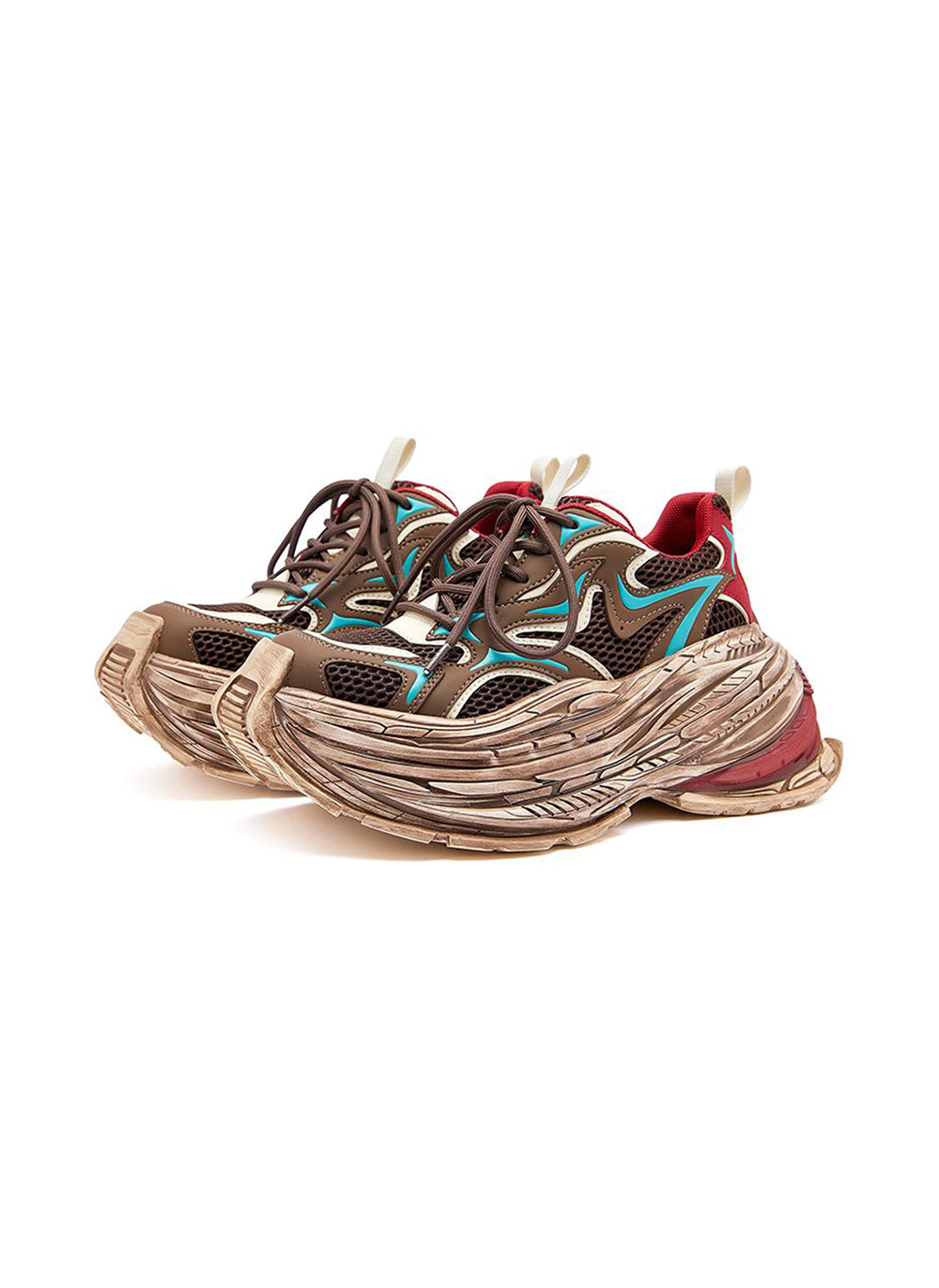 M88M丨Chunky Retro Dad Sneakers Mesh Running Shoes-Brown - PSYLOS 1, M88M丨Chunky Retro Dad Sneakers Mesh Running Shoes-Brown, Chunky Sneakers, M88M, PSYLOS 1