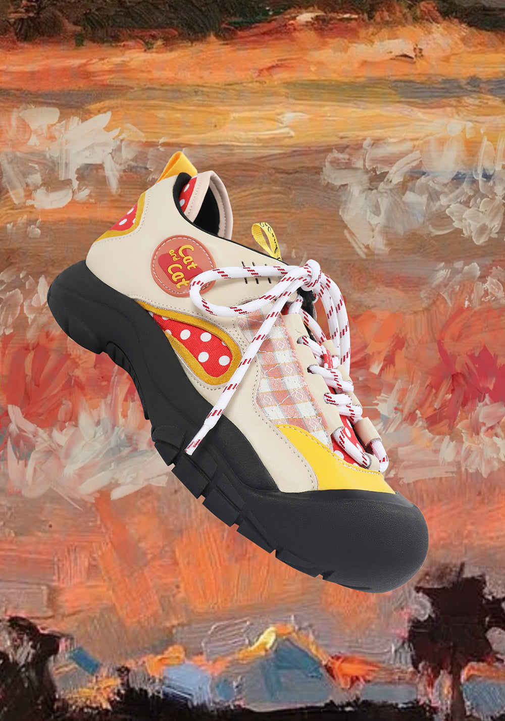 Cat and cat | Chunky Round Toe Lace-Up Sneakers - PSYLOS 1, Cat and cat | Chunky Round Toe Lace-Up Sneakers, Athleisure shoes, Cat and cat, PSYLOS 1