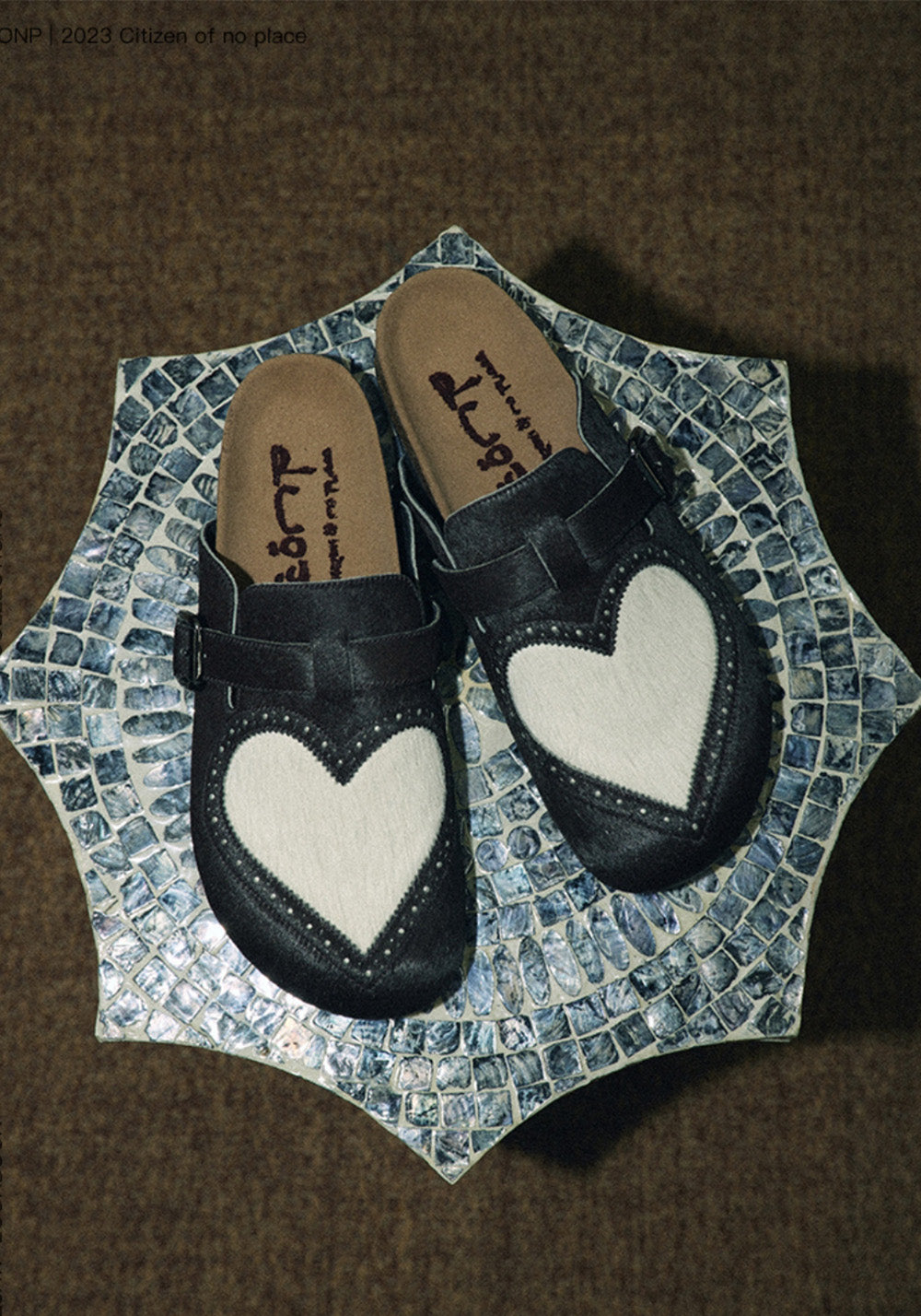 CONP丨Heart Slides - Fuzzy Embroidered Toe - PSYLOS 1, CONP丨Heart Slides - Fuzzy Embroidered Toe, Slippers, CONP, PSYLOS 1