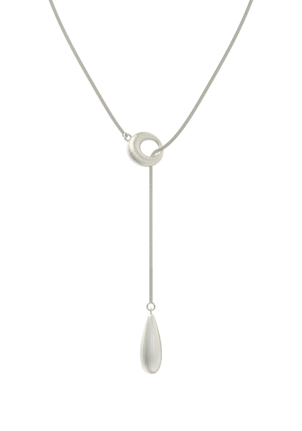 SUN HUNTER丨Brushed Teardrop Slider Necklace - PSYLOS 1, SUN HUNTER丨Brushed Teardrop Slider Necklace, Accessories, SUN HUNTER, PSYLOS 1