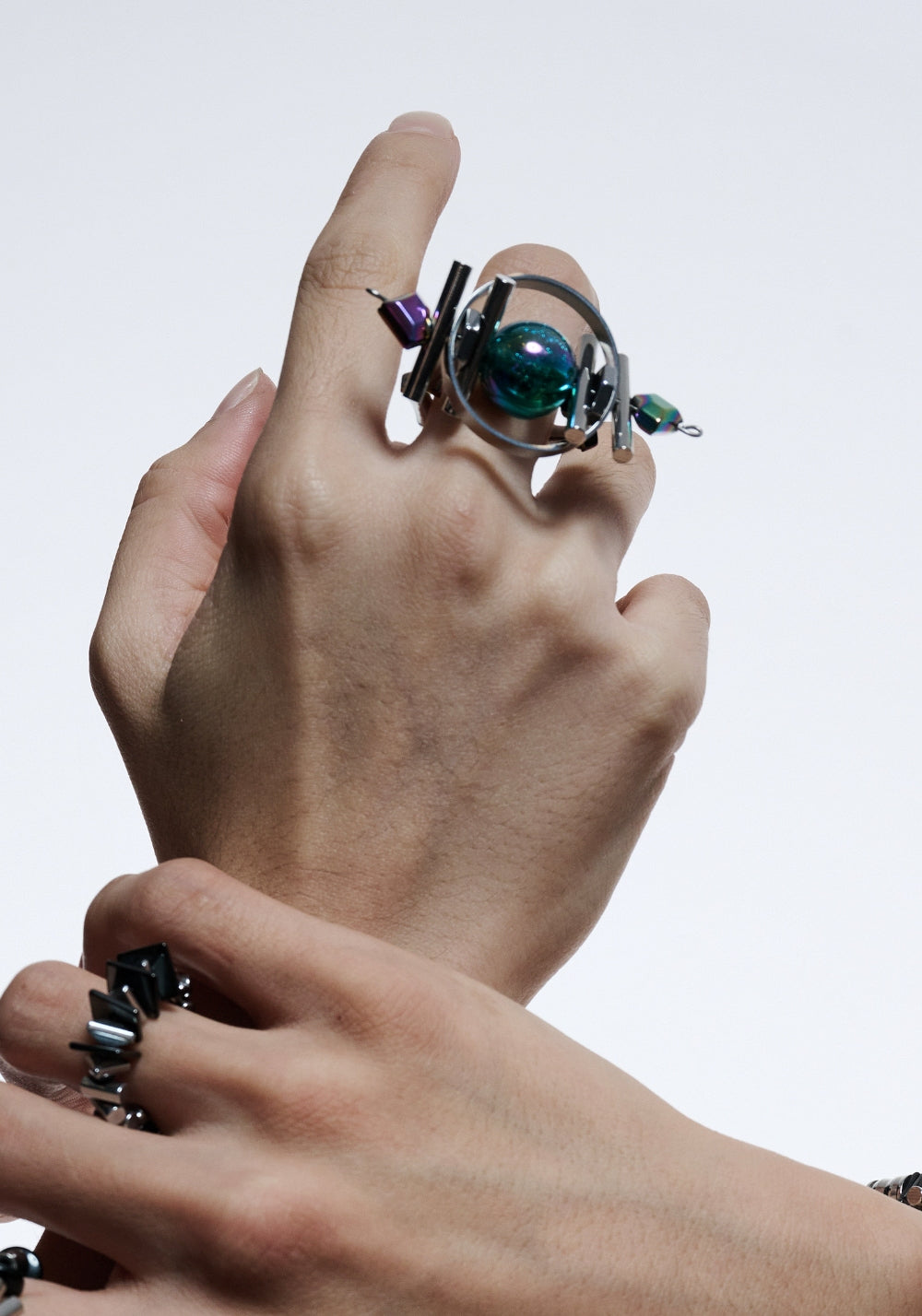 SUN HUNTER丨Industrial Punk Titanium Ring - PSYLOS 1, SUN HUNTER丨Industrial Punk Titanium Ring, Accessories, SUN HUNTER, PSYLOS 1