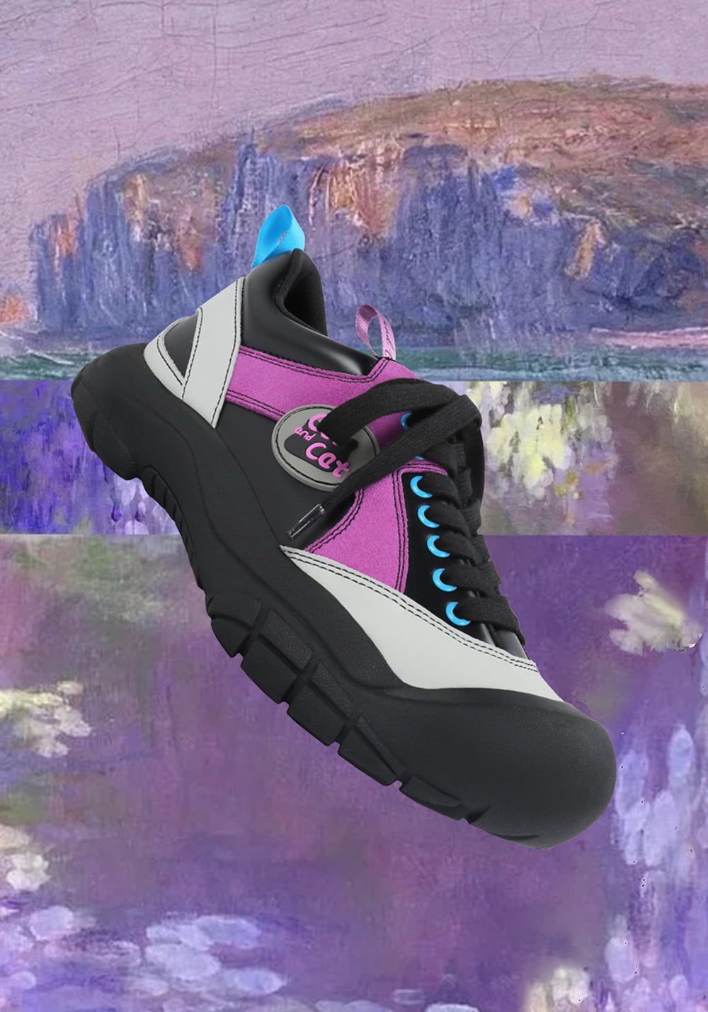 Cat and cat | Chunky Round Toe Lace-Up Sneakers - PSYLOS 1, Cat and cat | Chunky Round Toe Lace-Up Sneakers, Athleisure shoes, Cat and cat, PSYLOS 1