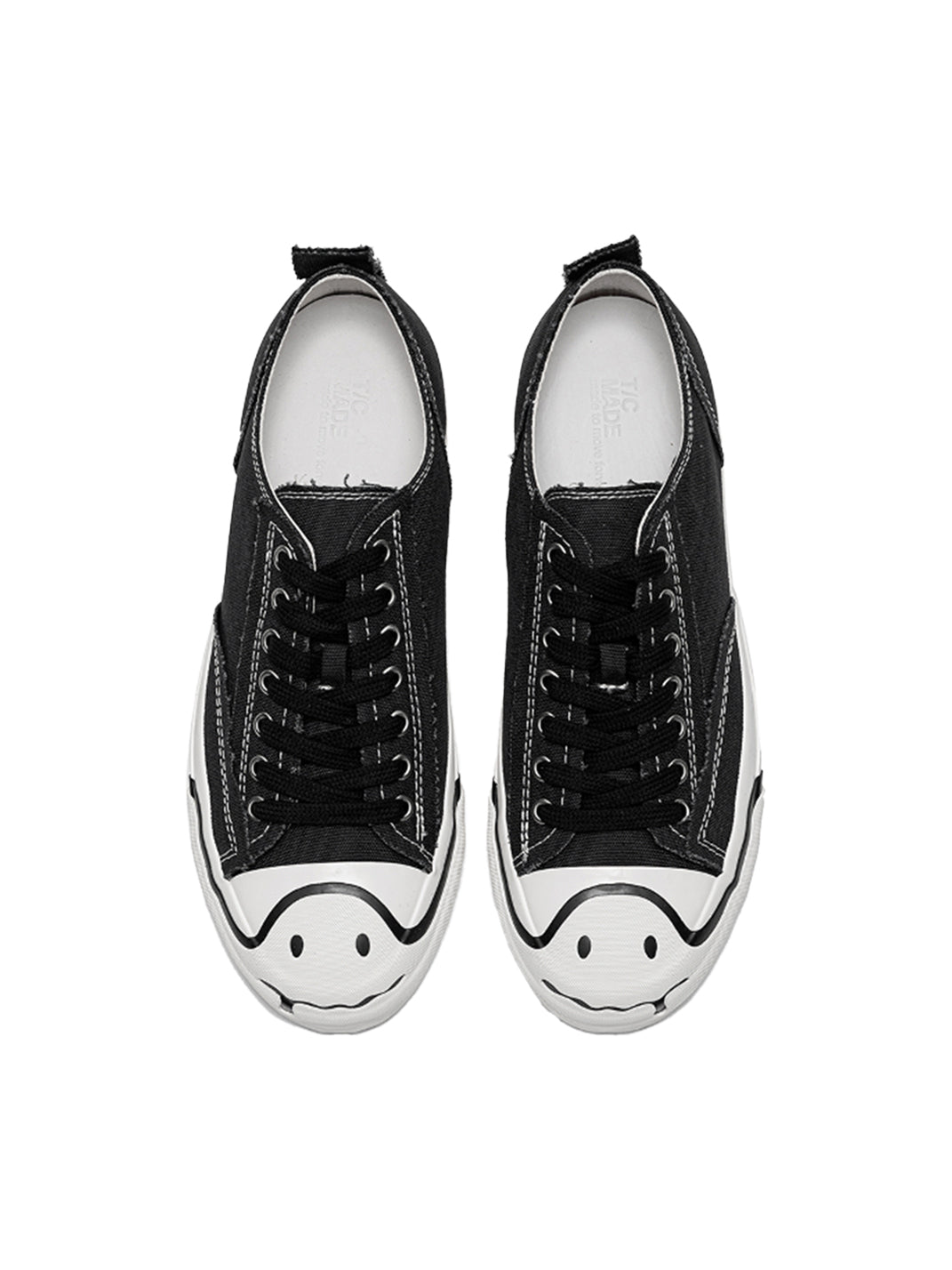 T/C MADE│025 Thick-soled Elevated Moccasin-style Canvas Shoes-Black - PSYLOS 1, T/C MADE│025 Thick-soled Elevated Moccasin-style Canvas Shoes-Black, Canvas Sneakers, T/C MADE, PSYLOS 1