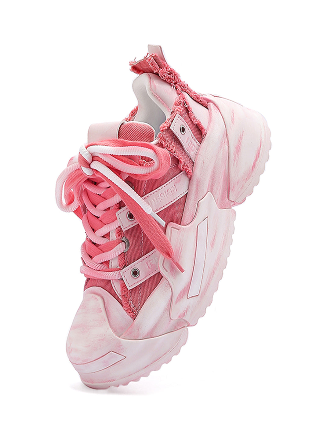 M88M丨Distressed Chunky Platform Fashion Casual Shoes-Pink - PSYLOS 1, M88M丨Distressed Chunky Platform Fashion Casual Shoes-Pink, Shoes, M88M, PSYLOS 1