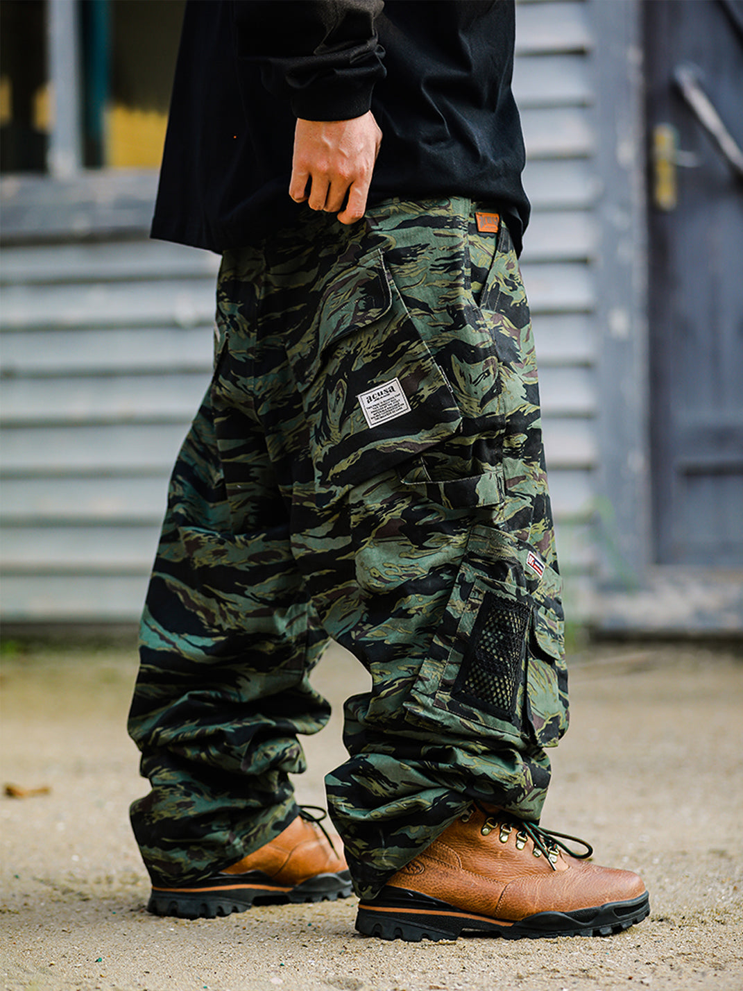 ACUSA | Ultra Baggy Tiger Camo Cotton Workwear Pants - PSYLOS 1, ACUSA | Ultra Baggy Tiger Camo Cotton Workwear Pants, Cargo Pants, ACUSA, PSYLOS 1