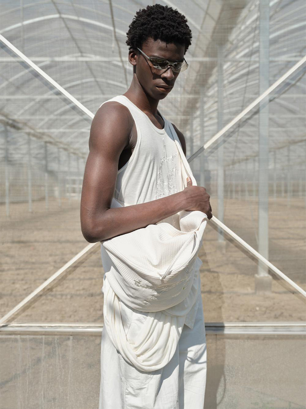 NUTEMPEROR | Asymmetrical Flap Adjustable Dumpling Bag - PSYLOS 1, NUTEMPEROR | Asymmetrical Flap Adjustable Dumpling Bag, Hat, NUTEMPEROR•JAPAN, PSYLOS 1