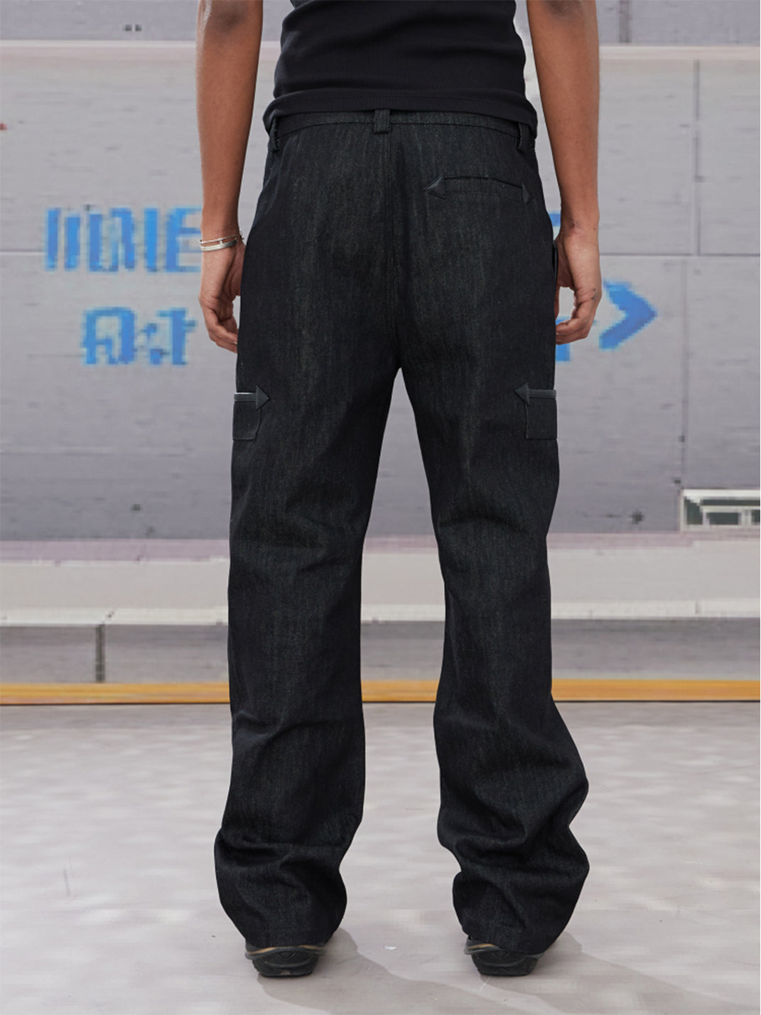 DND4DES | Double Zipper Leather Patch Flare Jeans - PSYLOS 1, DND4DES | Double Zipper Leather Patch Flare Jeans, Jeans, DND4DES•JAPAN, PSYLOS 1