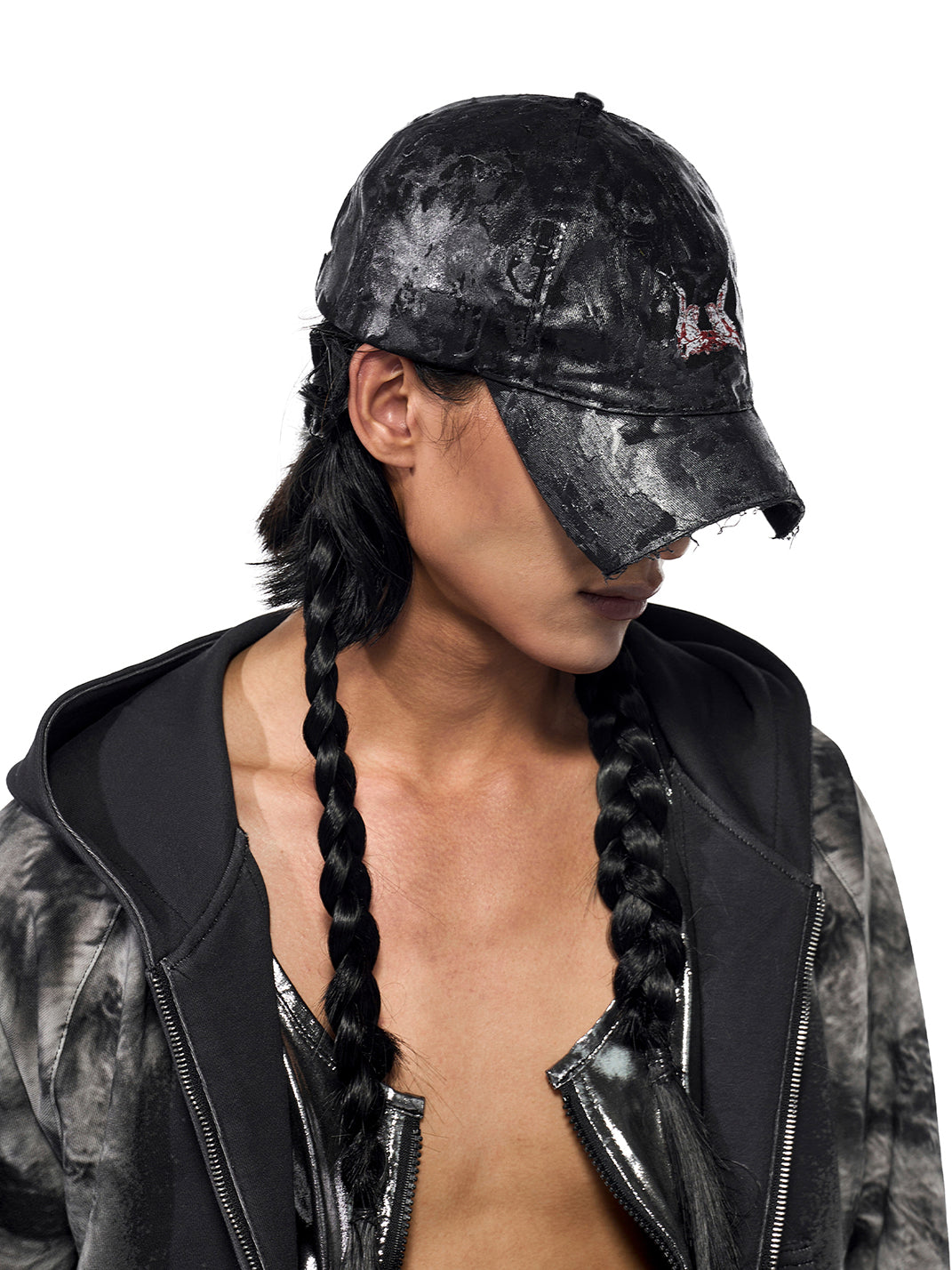 Fourth3ex | Waxed Print Short Baseball Cap - PSYLOS 1, Fourth3ex | Waxed Print Short Baseball Cap, Hat, Fourth3ex, PSYLOS 1