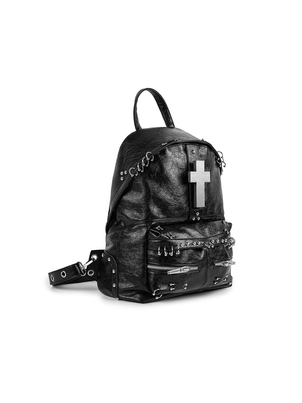 crushed leather backpack REBEL WAVE