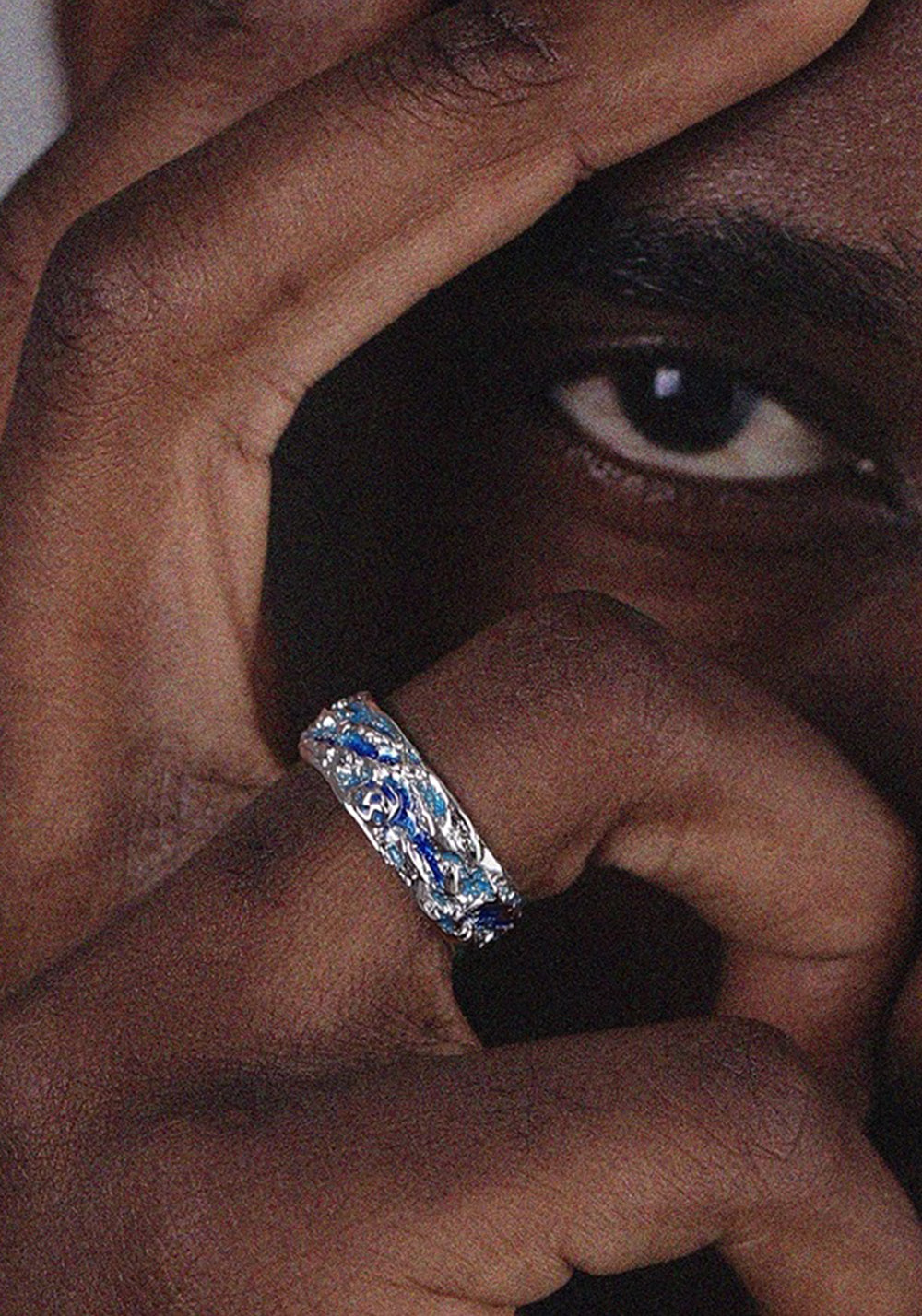 LUXTA丨Blue Ice Silver Adjustable Ring - PSYLOS 1, LUXTA丨Blue Ice Silver Adjustable Ring, Accessories, LUXTA, PSYLOS 1