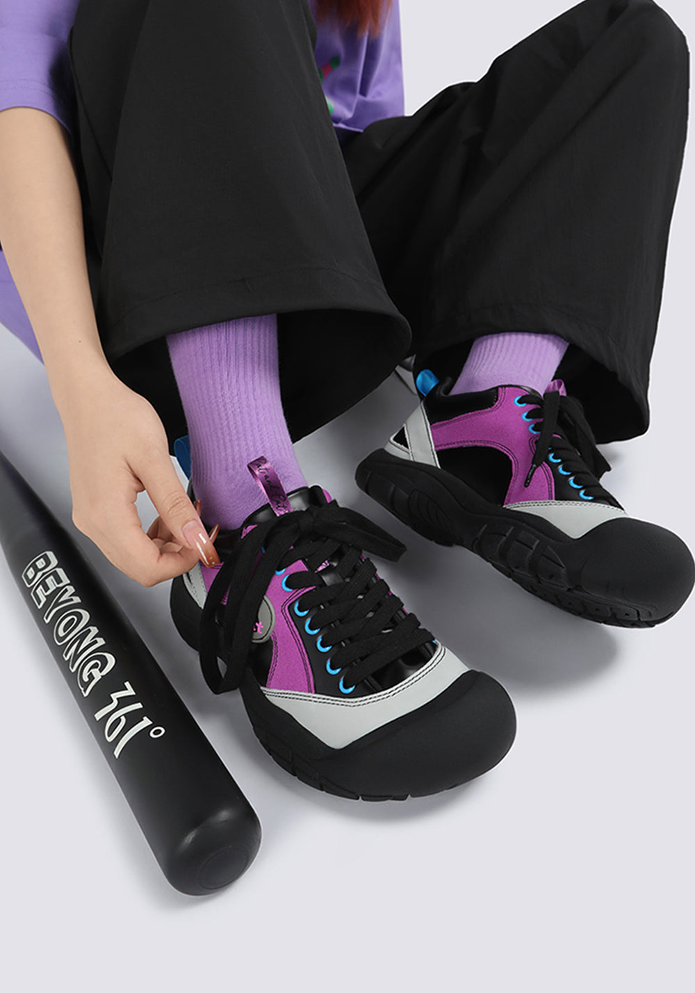 Cat and cat | Chunky Round Toe Lace-Up Sneakers - PSYLOS 1, Cat and cat | Chunky Round Toe Lace-Up Sneakers, Athleisure shoes, Cat and cat, PSYLOS 1