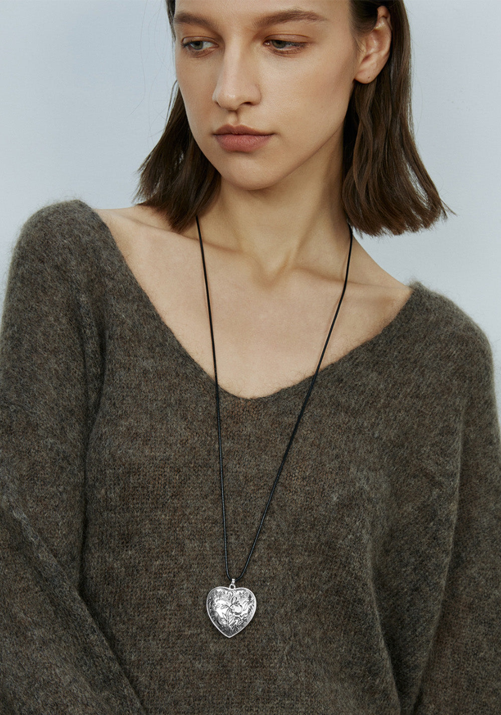 SUN HUNTER丨Carved Heart Leather Necklace - PSYLOS 1, SUN HUNTER丨Carved Heart Leather Necklace, Accessories, SUN HUNTER, PSYLOS 1