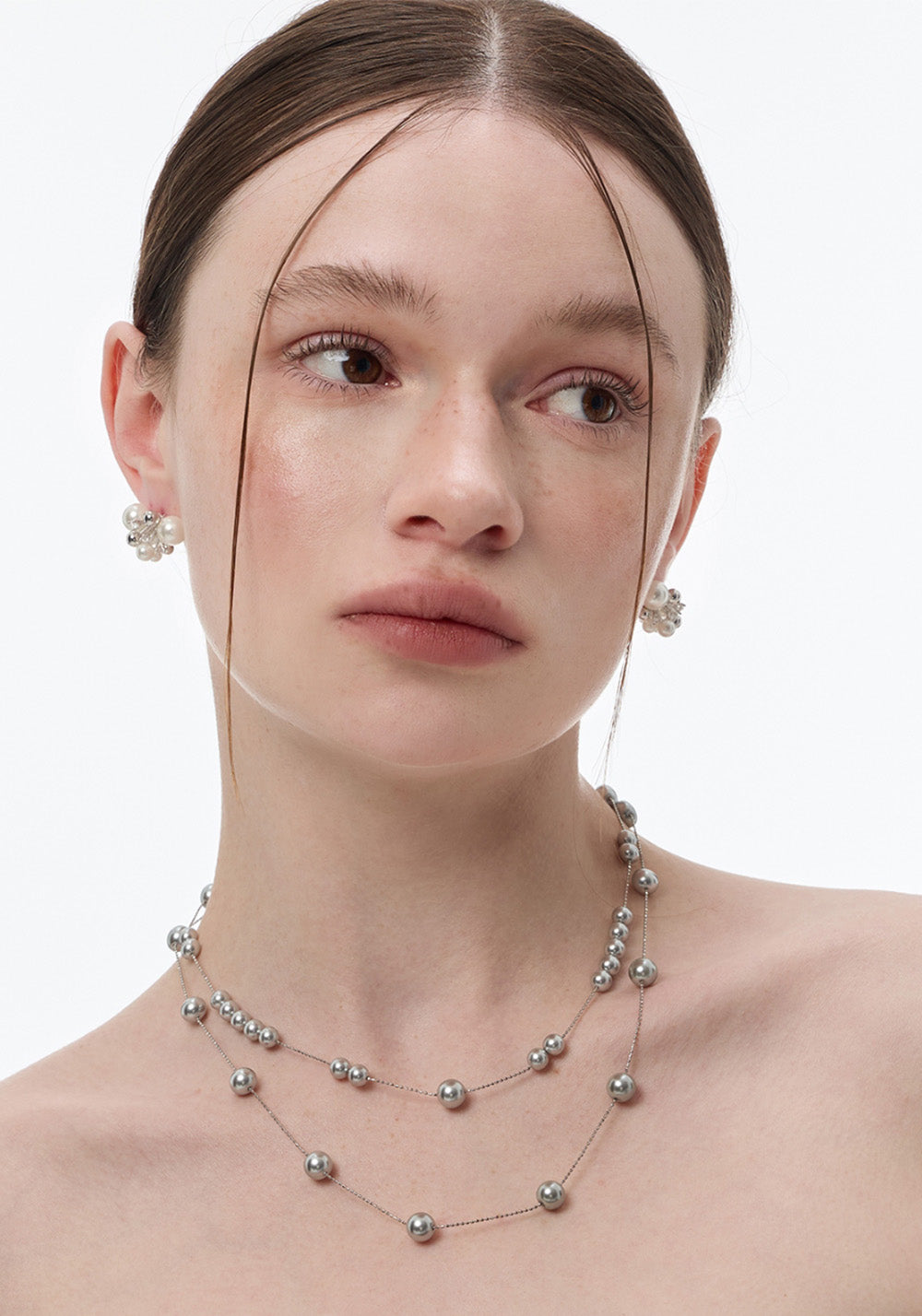 SUN HUNTER丨Broken Pearl Necklace & Mismatch Pearl Ear Set - PSYLOS 1, SUN HUNTER丨Broken Pearl Necklace & Mismatch Pearl Ear Set, Accessories, SUN HUNTER, PSYLOS 1