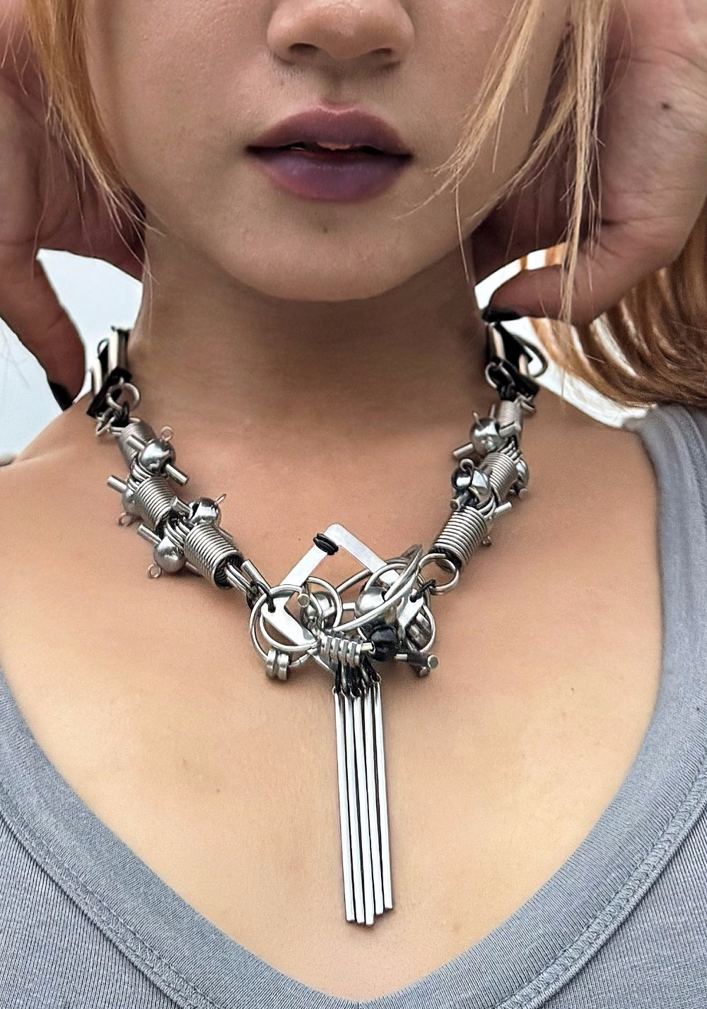 ILLuSoRy丨Cyberpunk Titanium Steel Choker - PSYLOS 1, ILLuSoRy丨Cyberpunk Titanium Steel Choker, Accessories, ILLuSoRy, PSYLOS 1