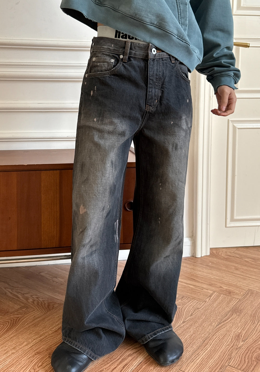 HAONANHUANG丨2021M Rework AC-Wash Flare Jeans - PSYLOS 1, HAONANHUANG丨2021M Rework AC-Wash Flare Jeans, Jeans, HAONANHUANG, PSYLOS 1