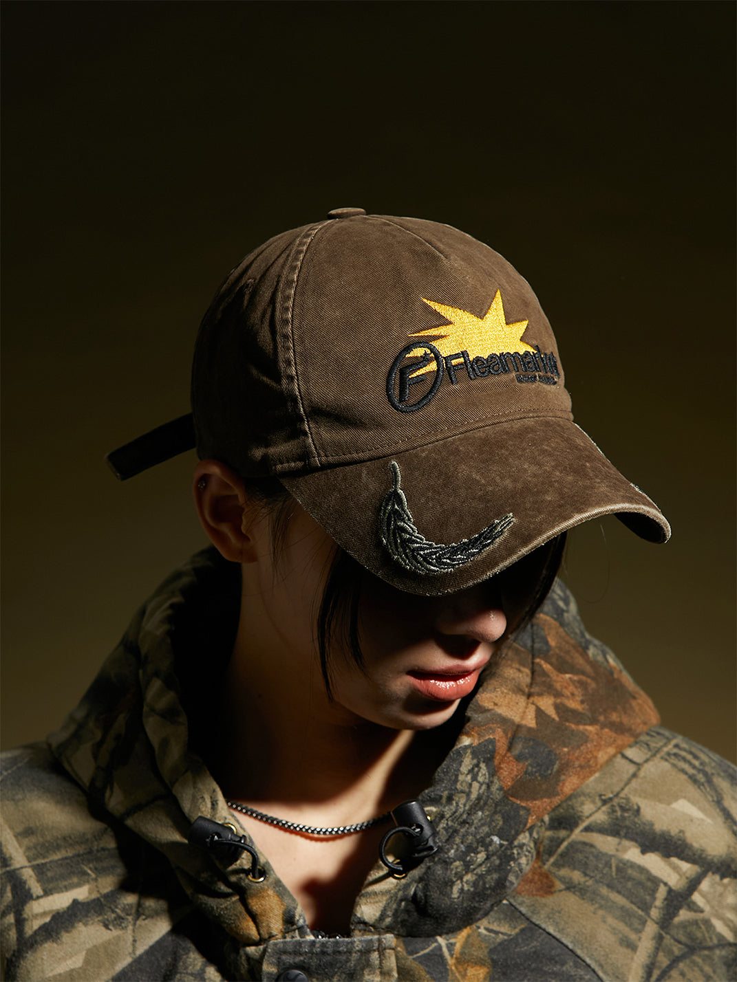 FLEAMARKET | Wheat Stalk Curved Brim Cap-Brown - PSYLOS 1, FLEAMARKET | Wheat Stalk Curved Brim Cap-Brown, Hats, FLEAMARKET, PSYLOS 1