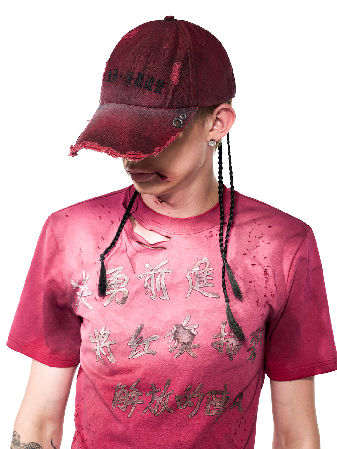 Fourth3ex | Braided Pink Baseball Cap - PSYLOS 1, Fourth3ex | Braided Pink Baseball Cap, Hat, Fourth3ex, PSYLOS 1