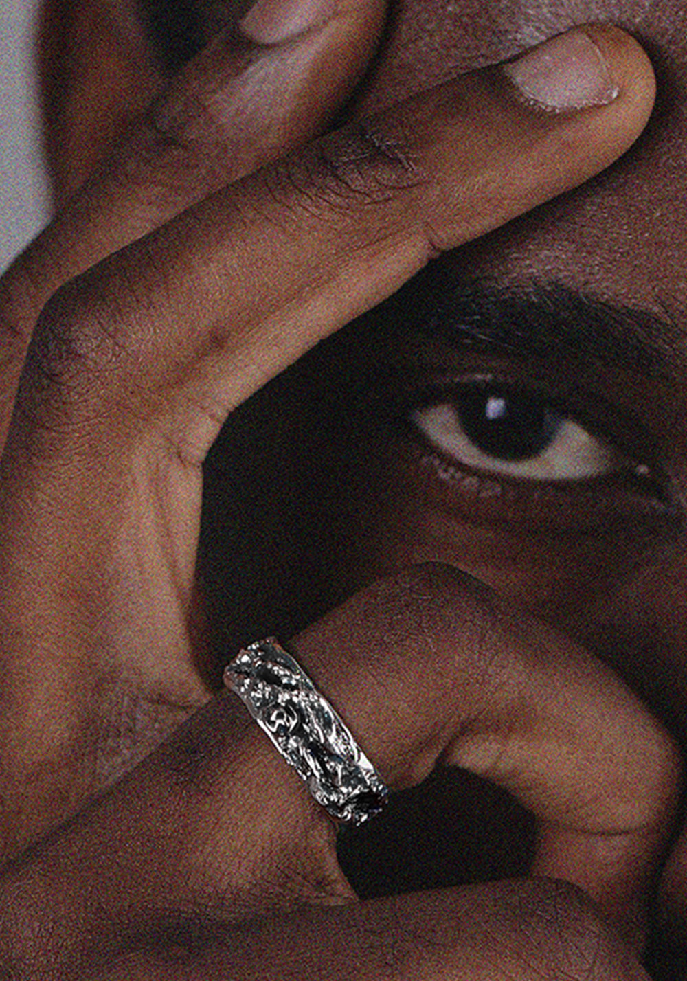 LUXTA丨Black Ice Silver Adjustable Ring - PSYLOS 1, LUXTA丨Black Ice Silver Adjustable Ring, Accessories, LUXTA, PSYLOS 1