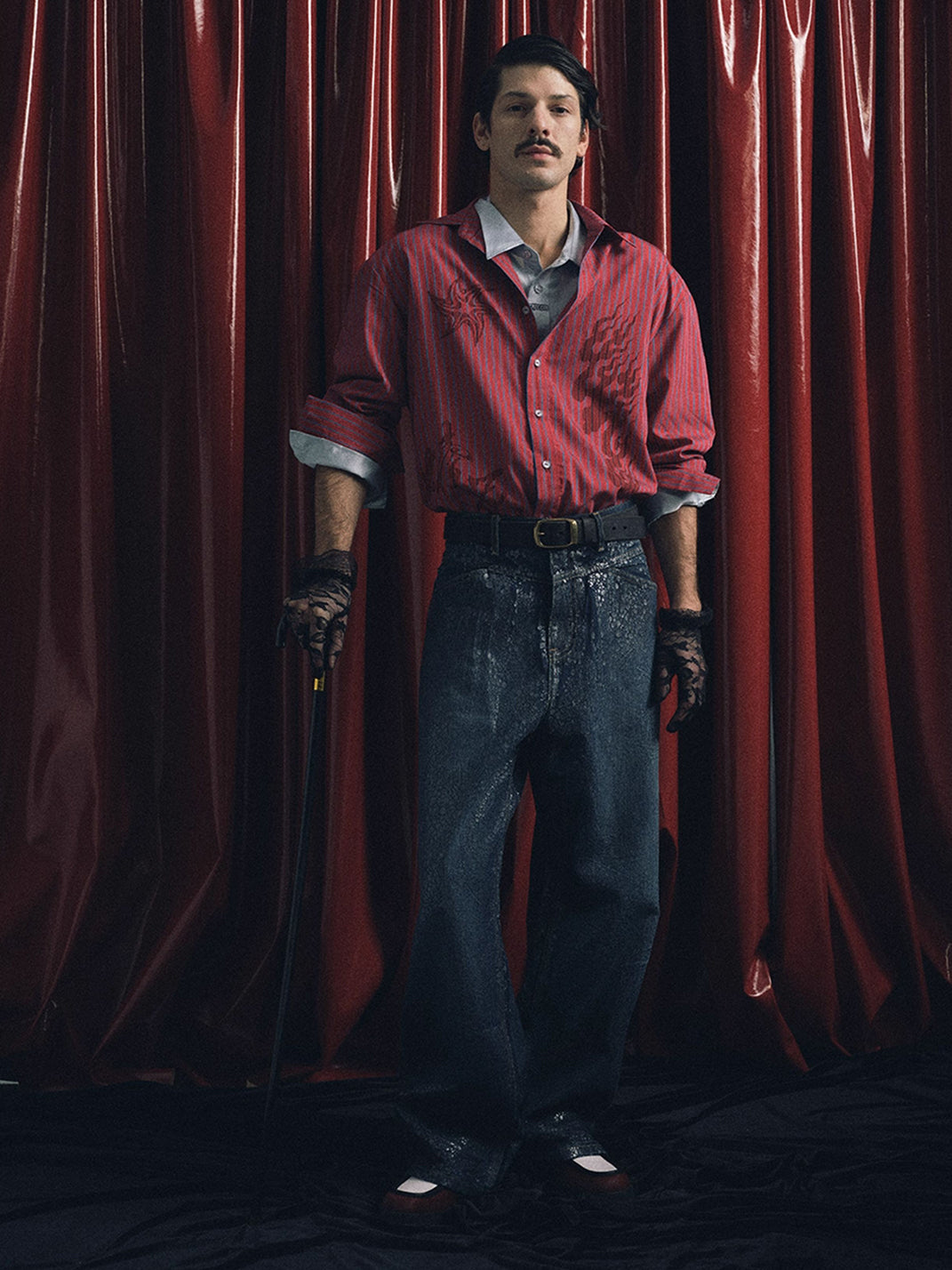 TREclub | Retro Fire Red Stripe Shirt - PSYLOS 1, TREclub | Retro Fire Red Stripe Shirt, Men's Wear, TREclub, PSYLOS 1