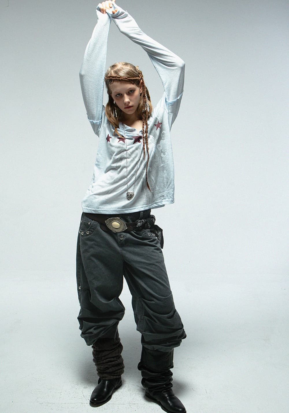 DOUBLEPUNCH丨Mystic Print V-Neck Sheer Sun Shirt - PSYLOS 1, DOUBLEPUNCH丨Mystic Print V-Neck Sheer Sun Shirt, Shirt, DOUBLEPUNCH, PSYLOS 1