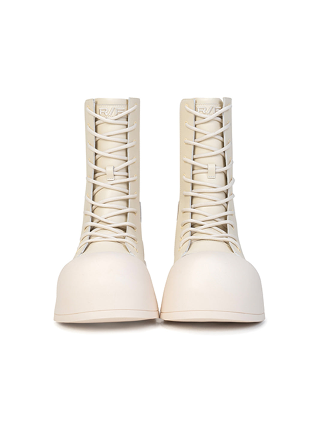 FVVO丨R/F White Architectural Round-Toe Combat Boots - PSYLOS 1, FVVO丨R/F White Architectural Round-Toe Combat Boots, Boots, FVVO&ROCKSTA, PSYLOS 1