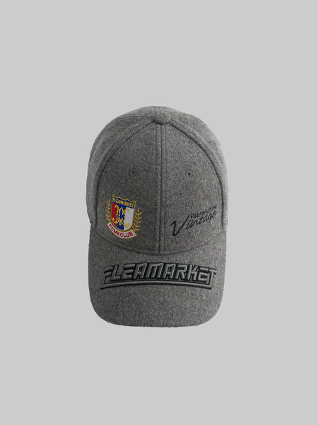 FLEAMARKET | Woolen Crest Curve Brim Cap-Grey - PSYLOS 1, FLEAMARKET | Woolen Crest Curve Brim Cap-Grey, Hats, FLEAMARKET, PSYLOS 1