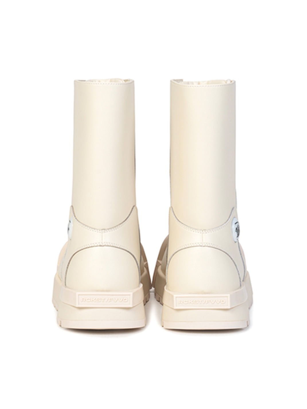 FVVO丨R/F White Architectural Round-Toe Combat Boots - PSYLOS 1, FVVO丨R/F White Architectural Round-Toe Combat Boots, Boots, FVVO&ROCKSTA, PSYLOS 1
