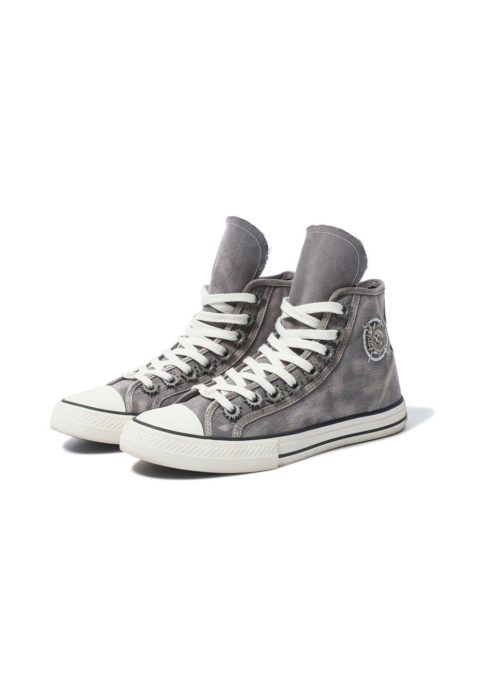 Roman Catcher | Distressed High Top Canvas Shoes-Gray - PSYLOS 1, Roman Catcher | Distressed High Top Canvas Shoes-Gray, Canvas Sneakers, Roman Catcher, PSYLOS 1