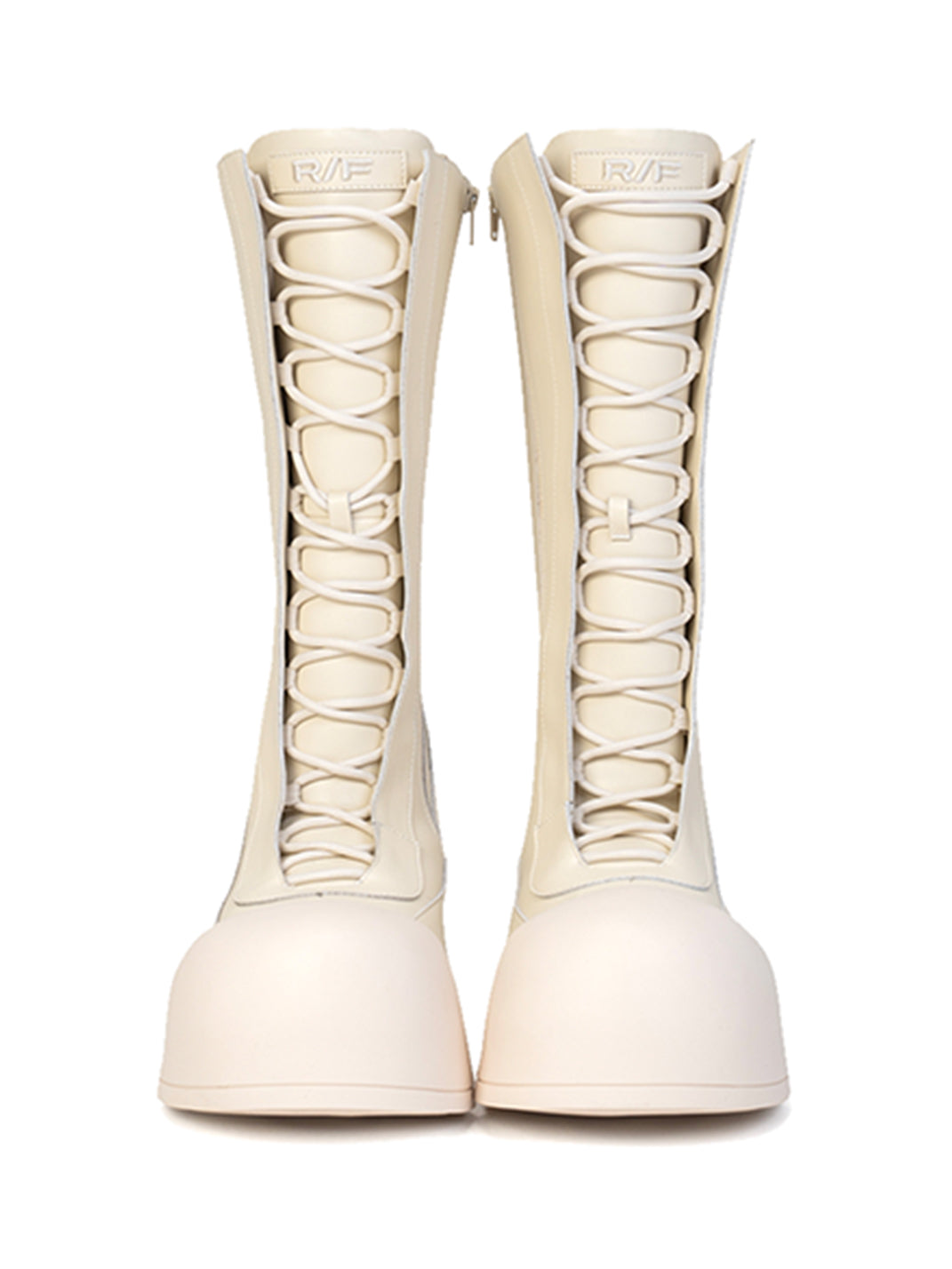 FVVO丨R/F White Architectural Round-Toe Combat Boots - PSYLOS 1, FVVO丨R/F White Architectural Round-Toe Combat Boots, Boots, FVVO&ROCKSTA, PSYLOS 1