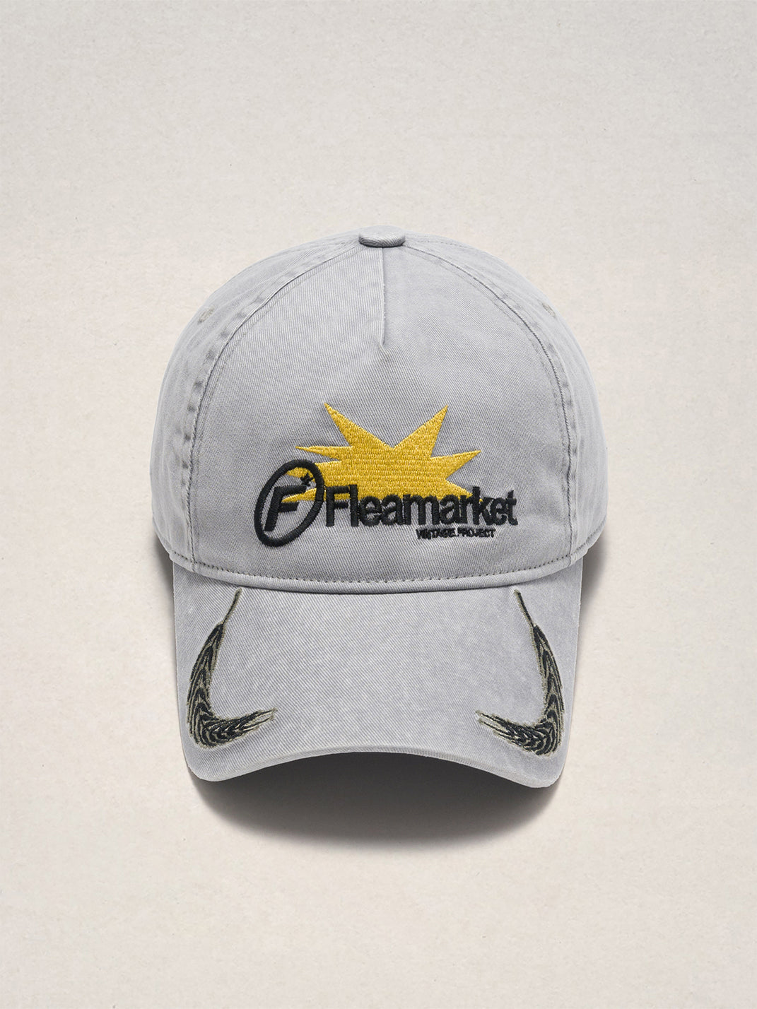 FLEAMARKET | Wheat Stalk Curved Brim Cap-Grey - PSYLOS 1, FLEAMARKET | Wheat Stalk Curved Brim Cap-Grey, Hats, FLEAMARKET, PSYLOS 1