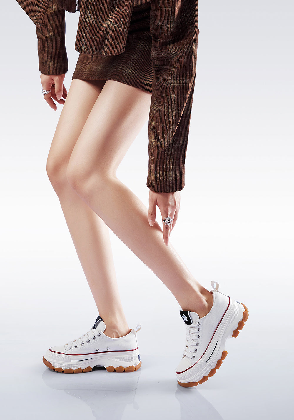 CHERYKALLY | Chunky White Canvas Sneakers  - PSYLOS 1, CHERYKALLY | Chunky White Canvas Sneakers , Chunky Sneakers, CHERYKALLY, PSYLOS 1