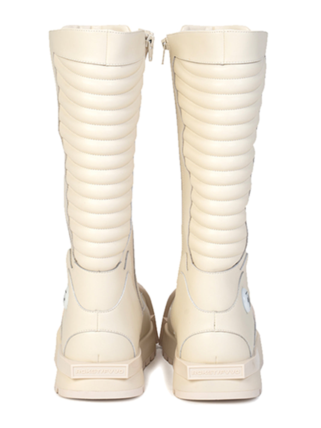 FVVO丨R/F White Architectural Round-Toe Combat Boots - PSYLOS 1, FVVO丨R/F White Architectural Round-Toe Combat Boots, Boots, FVVO&ROCKSTA, PSYLOS 1