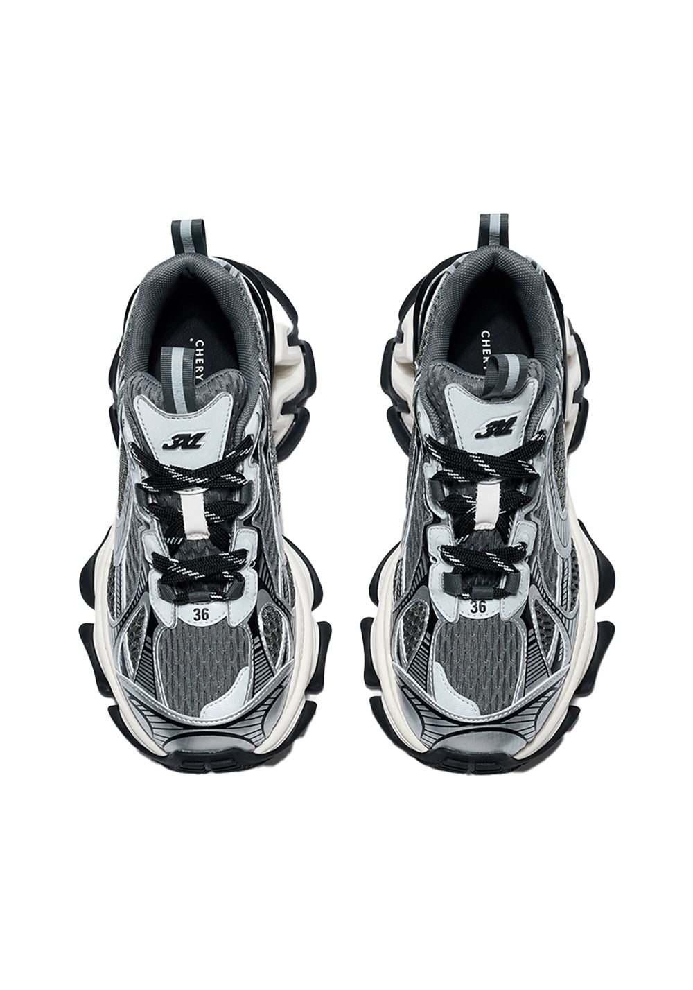 CHERYKALLY | Distressed Grey Dad Sneakers  - PSYLOS 1, CHERYKALLY | Distressed Grey Dad Sneakers , Chunky Sneakers, CHERYKALLY, PSYLOS 1