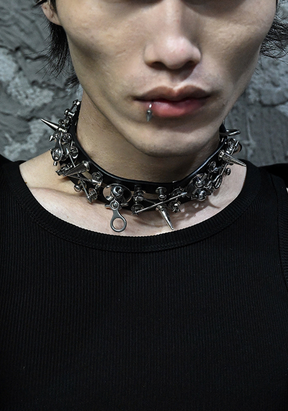ILLuSoRy丨Handmade Punk Leather Choker - Heavy Duty Hardware - PSYLOS 1, ILLuSoRy丨Handmade Punk Leather Choker - Heavy Duty Hardware, Accessories, ILLuSoRy, PSYLOS 1