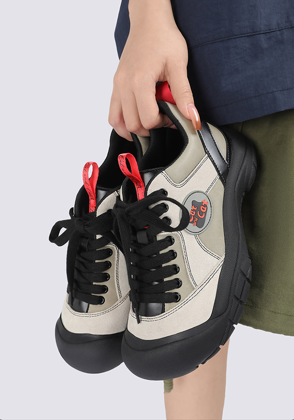 Cat and cat | Chunky Lace-Up Outdoor Round Toe Shoes - PSYLOS 1, Cat and cat | Chunky Lace-Up Outdoor Round Toe Shoes, Athleisure shoes, Cat and cat, PSYLOS 1